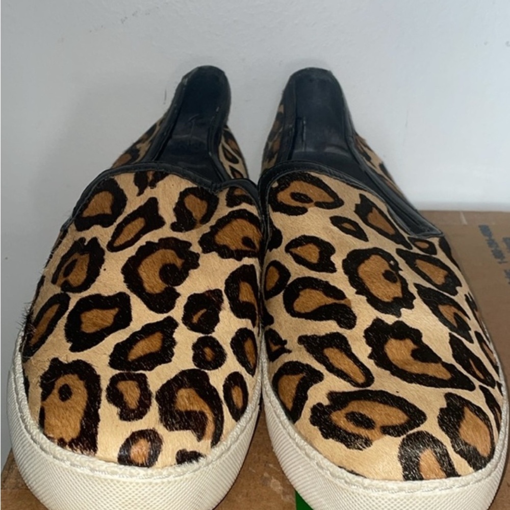 Sam Edelman Leopard Faux Fur Print Slip-On Shoes